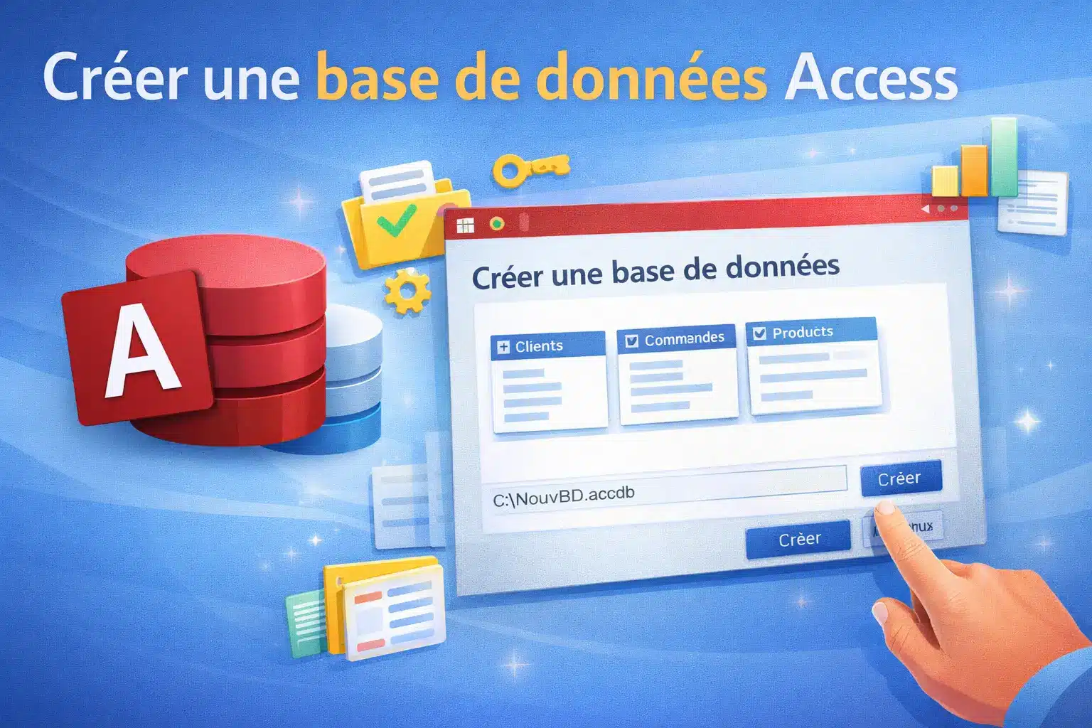 Créer une base de données Microsoft Access