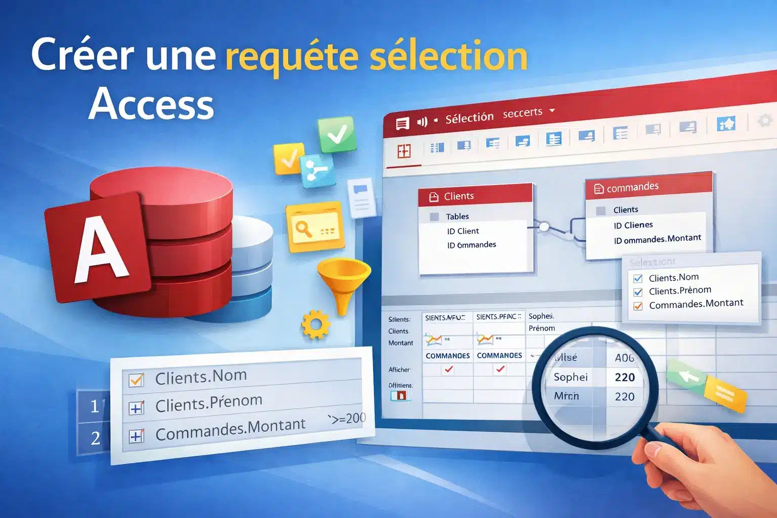 Créer une requête sélection Access
