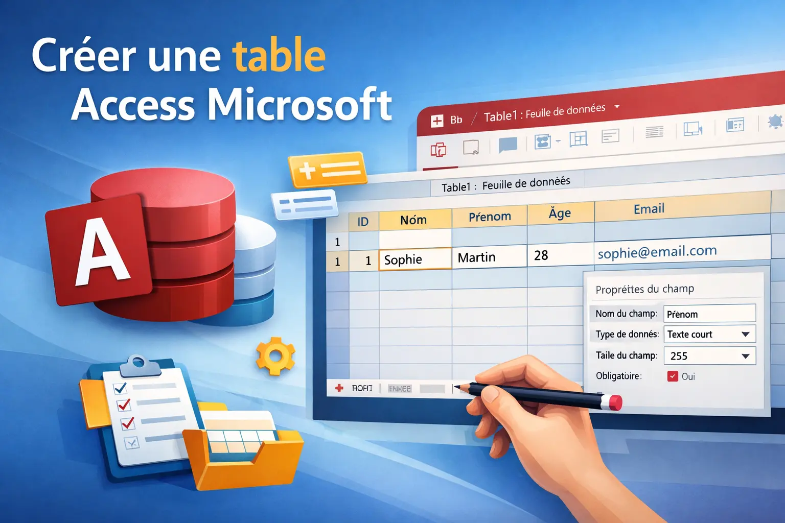 Créer une table Access