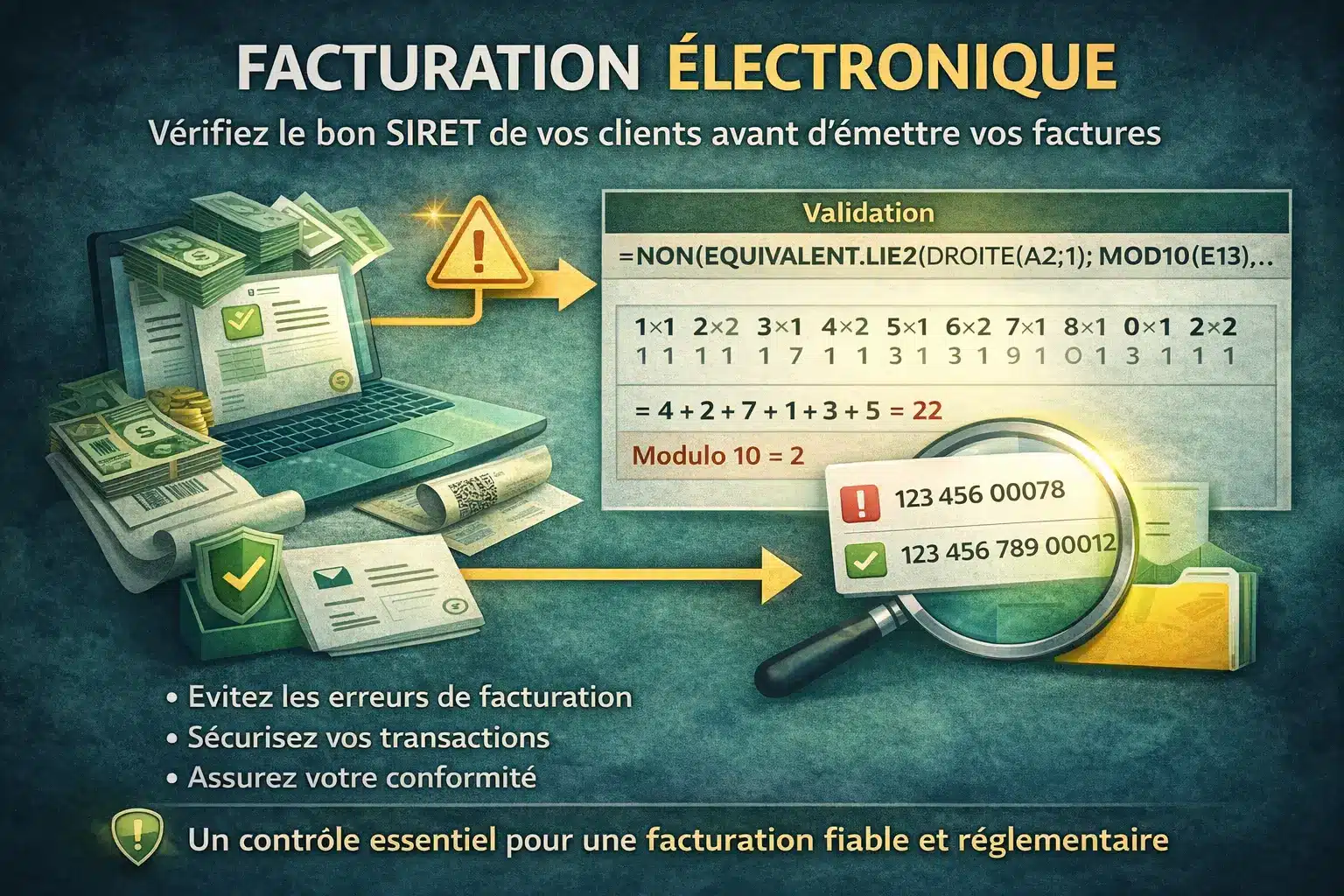 Facturation électronique avec un SIRET contrôlé