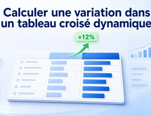 Calculer une variation entre deux colonnes d’un tableau croisé dynamique
